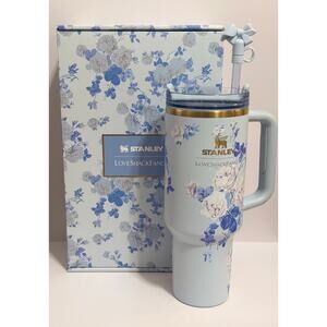 Stanley LoveShackFancy Holiday Quencher 40 Oz Ever Blooming Rosettes - NEW